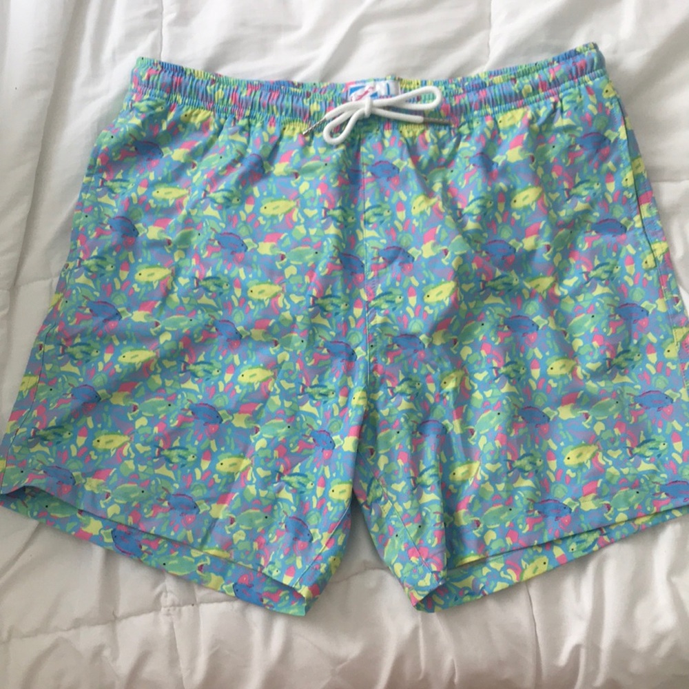 Bermies Parrot Fish swim trunks. NWT!